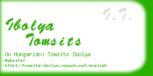 ibolya tomsits business card